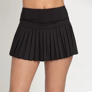 Goldhinge Black Pleated Tennis Skirt!